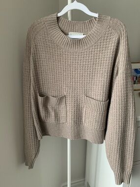 Everlane Waffleknit Pocket Sweater - 100% Cashmere